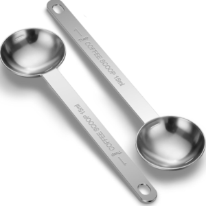 Stainless Steel Coffee Measuring Scoop (2-Piece Set) – 15ml Short-Handled Scoop for Coffee Grounds and Beans