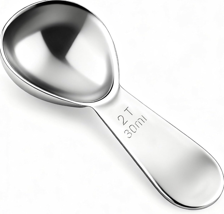 Short-Handled Stainless Steel Coffee Measuring Scoop
