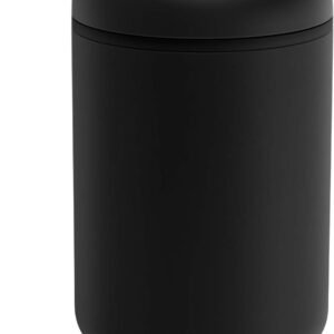 Matte Black Stainless Steel Coffee Bean Canister with One-Way Exhaust Valve